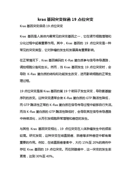 kras基因突变保函19点位突变