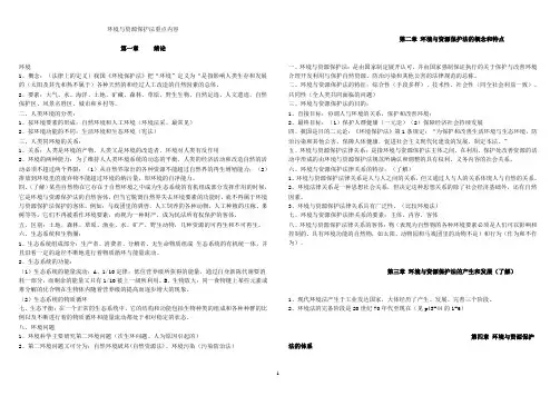 环境与资源保护法重点内容