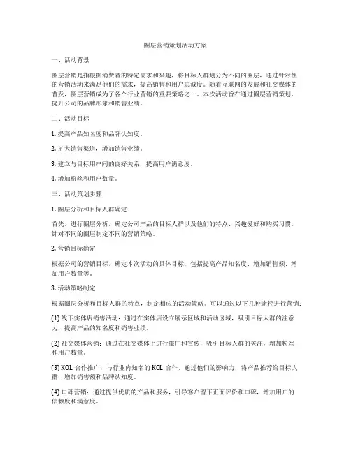圈层营销策划活动方案