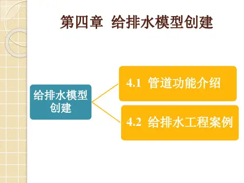 基于BIM的建筑机电建模教程课件第4章