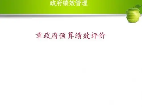 政府预算绩效评价(ppt37张)