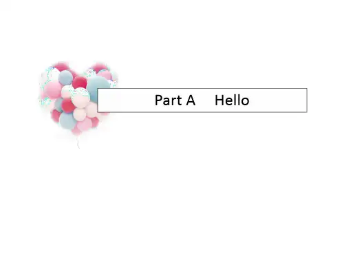 join in 剑桥版英语三年级上册unit 1 hello!课件