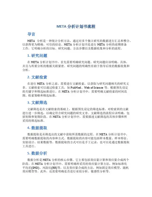 META分析计划书流程