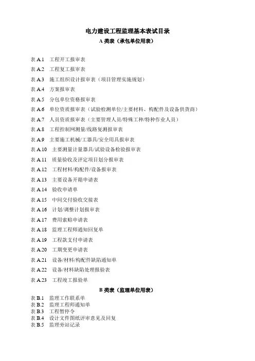 DLT 5434-2009表格