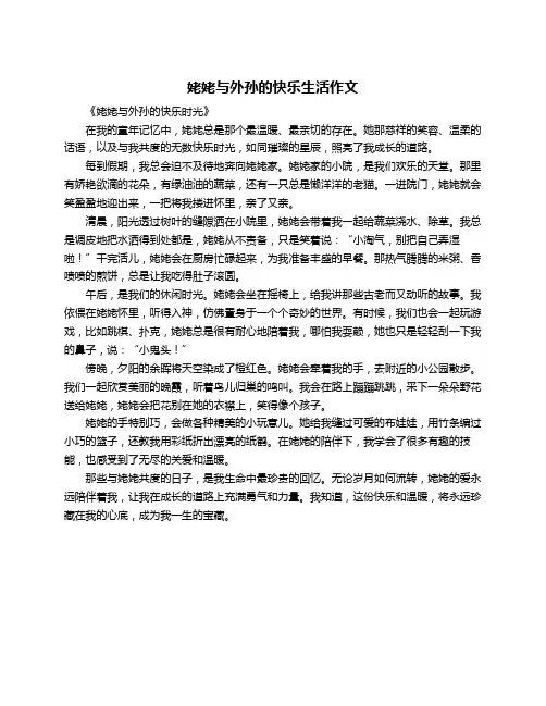 姥姥与外孙的快乐生活作文