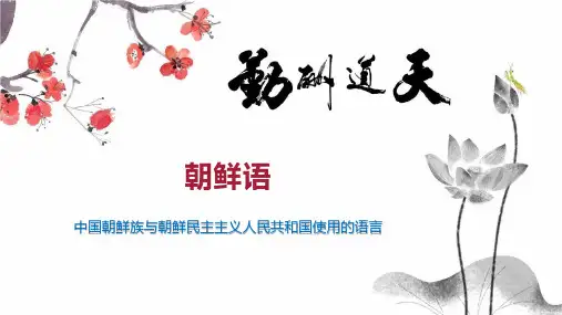 朝鲜语    