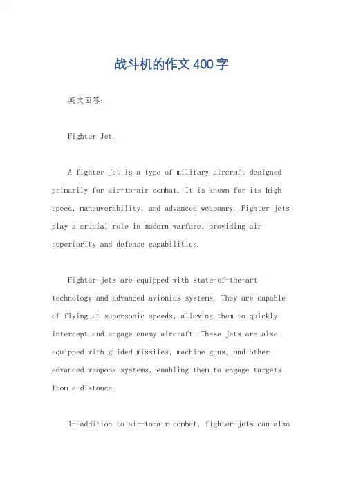 战斗机的作文400字
