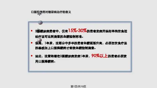 糖尿病口服降糖药PPT课件