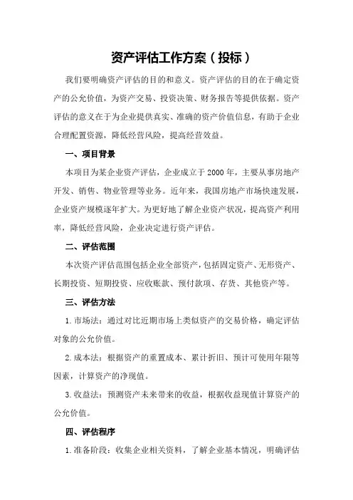 资产评估工作方案2