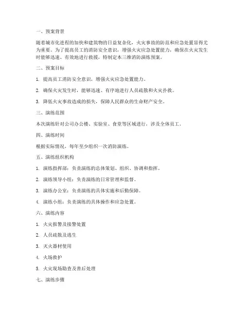 三维_消防演练预案