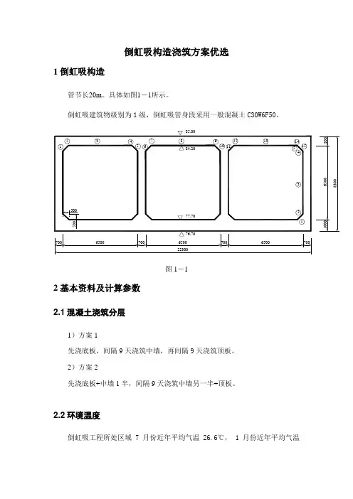 倒虹吸结构浇筑专题方案优选