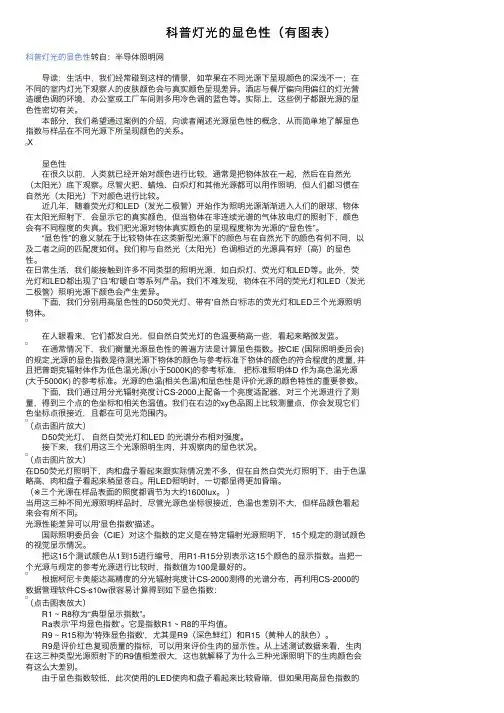 科普灯光的显色性（有图表）