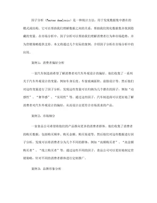 因子分析在市场分析中的实际应用案例(五)