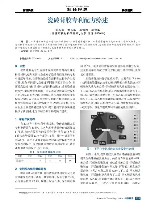 瓷砖背胶专利配方综述
