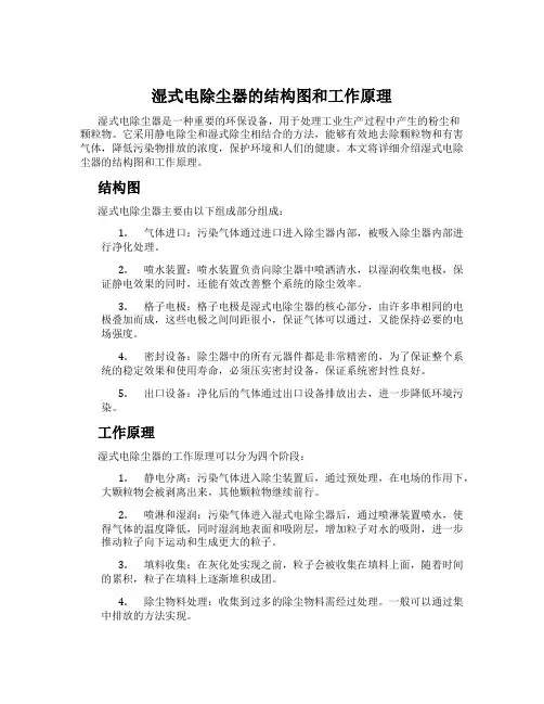 湿式电除尘器的结构图和工作原理