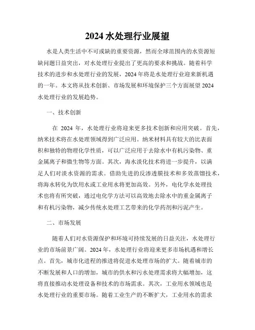 2024水处理行业展望