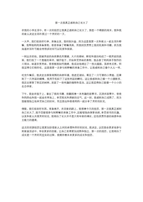 那一次我真____优秀作文 (7)