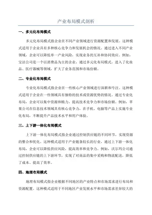 产业布局模式剖析