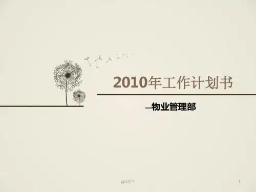 物业管理部工作计划书  ppt课件
