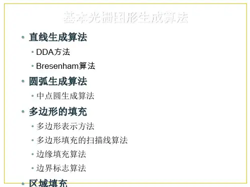 计算机图形学第3章-基本光栅图形生成算法-PPT课件