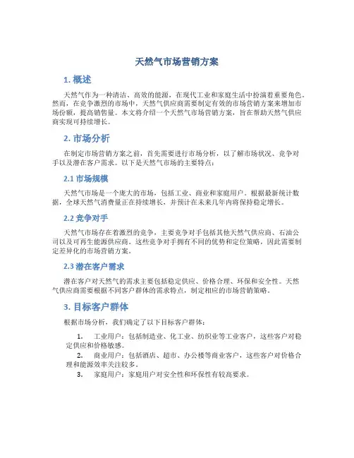 天然气市场营销方案