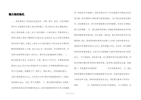 微生物的染色  