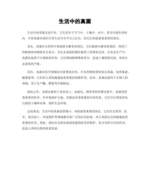 生活中的真菌