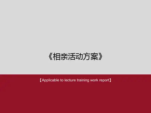 《相亲活动方案》PPT课件