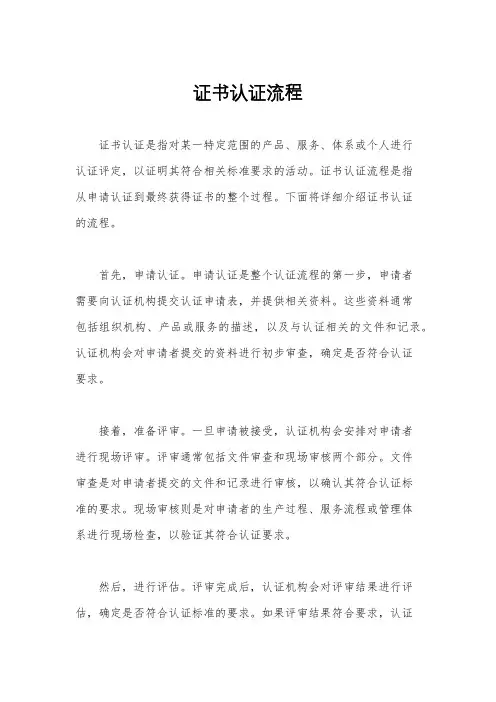 证书认证流程