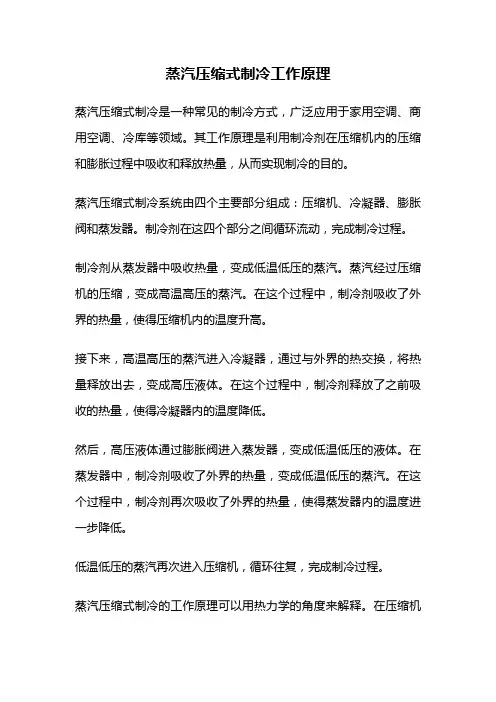 蒸汽压缩式制冷工作原理