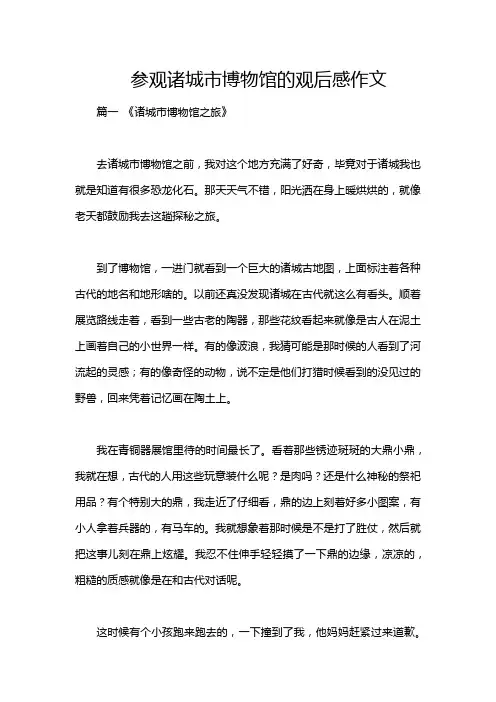 参观诸城市博物馆的观后感作文