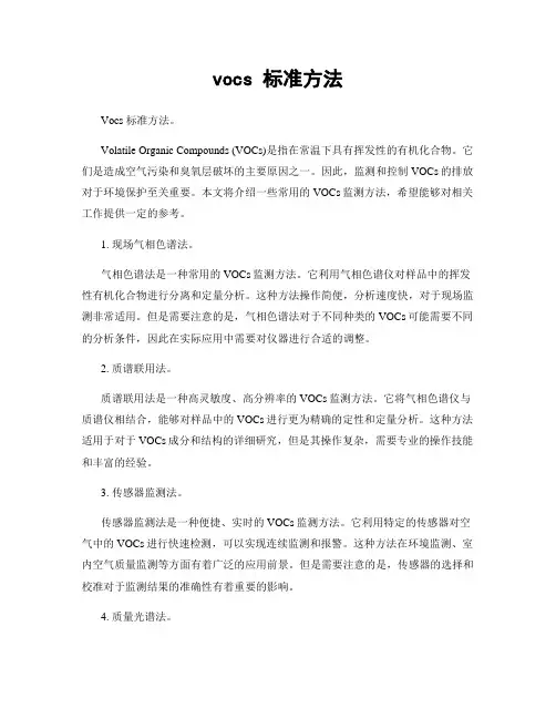 vocs 标准方法