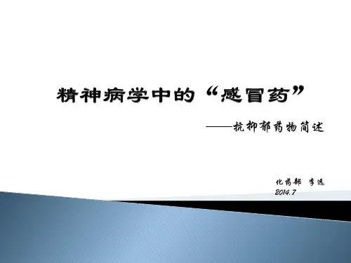 抗抑郁药物综述
