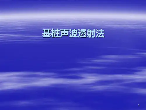 市政《基桩声波透射法》培训讲义精品课件