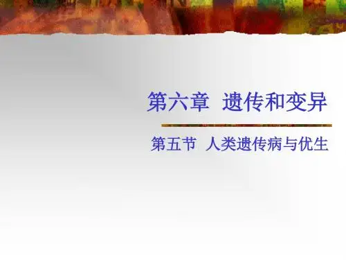 人类遗传病和优生ppt3 人教版