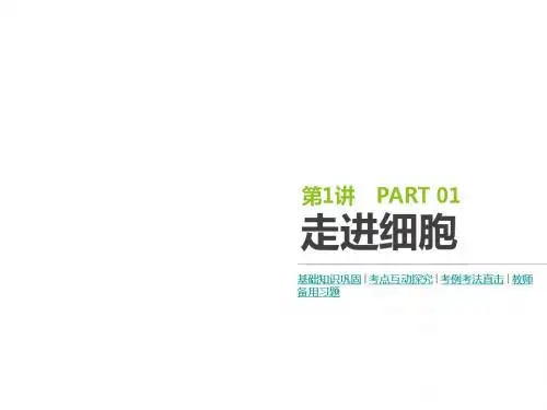 2018版高考生物(全国版)一轮复习课件：第1讲 走进细胞