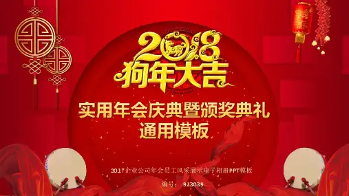 2017企业公司年会员工风采展示电子相册PPT模板