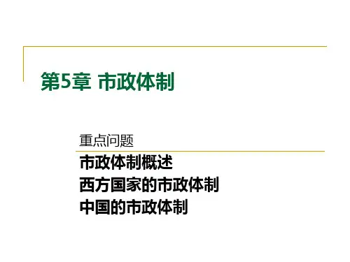 现代市政学(王佃利)第5章市政体制