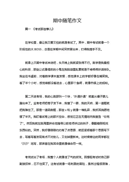 期中随笔作文