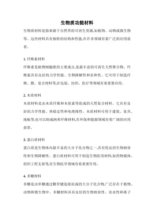 生物质功能材料