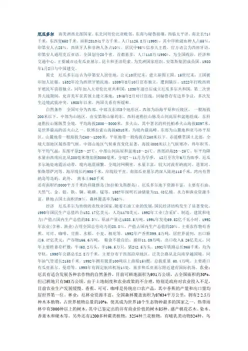 厄瓜多尔资源介绍