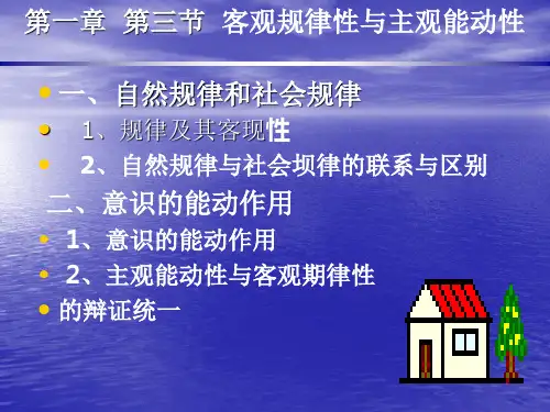 《马克思主义基本原理》课件PPT：第一章第三节 客观规律性与主观能动性