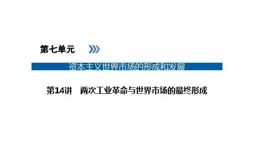 高考历史总复习课件-两次工业革命与世界市场的最终形成