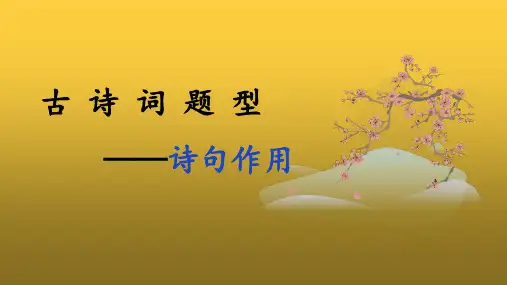 2025届高考语文复习冲刺：诗歌鉴赏之诗句作用语病之不合逻辑课件