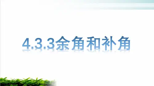 人教版七年级数学上册PPT优秀课件-..余角和补角PPT优秀课件
