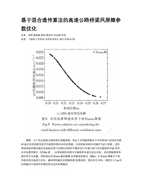 基于混合遗传算法的高速公路桥梁风屏障参数优化