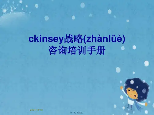 ckinsey战略咨询培训手册