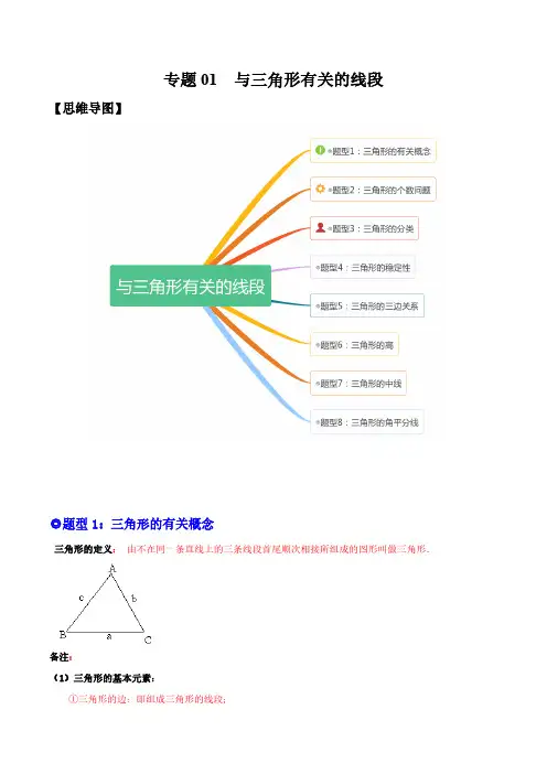专题01 与三角形有关的线段