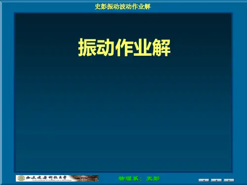 振动波动作业解