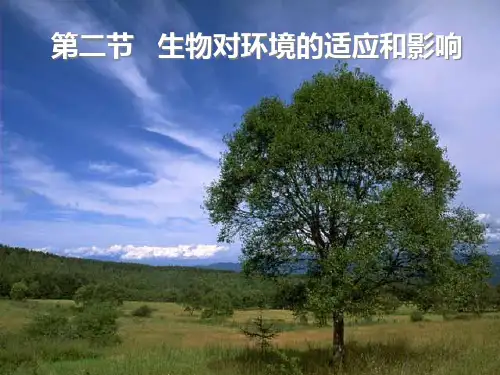 生物对环境的适应和影响